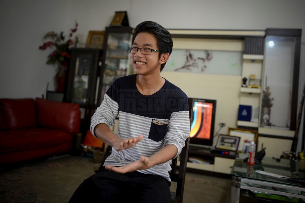 Adi Putra, a mathematics genius who wrote a book and completed the A-Levels by the age of 11, laments the lack of proper attention from the government to nurture above average and truly intelligent Malaysian children, causing a brain drain from the country. – The Malaysian Insider pic by Afif Abd Halim, May 24, 2015.