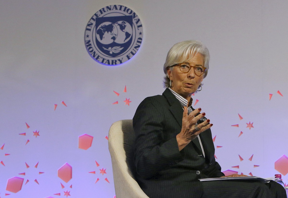 International Monetary Fund (IMF) Managing Director Christine Lagarde speaks during a session themed Income Inequality, Demographic Change and Gender at the 'Advancing Asia: Investing for the Future' conference in New Delhi, India, today. – Reuters pic, March 12, 2016.
