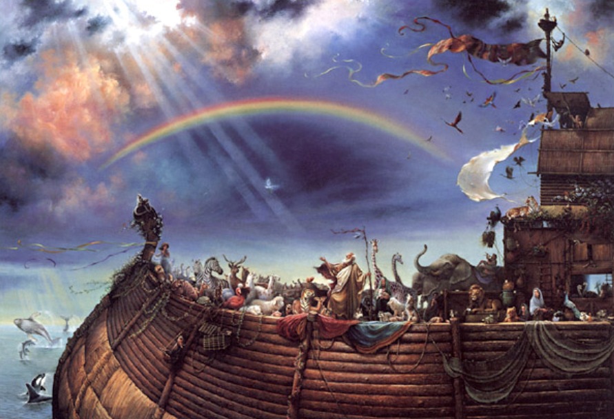 Gambaran artis tentang bahtera Nabi Nuh, sebuah watak yang terkandung dalam Al-Quran dan Bible, juga beberapa riwayat lain. – 3 Mac, 2015.
