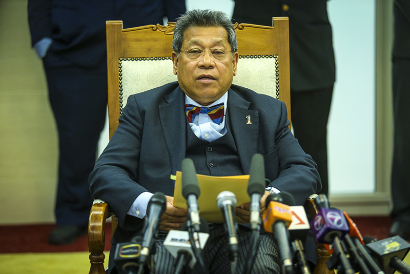 Dewan Rakyat Speaker Tan Sri Pandikar Amin Mulia is taken to task by opposition MPs for rejecting all questions related on the 1MDB scandal and the RM2.6 billion in the prime minister's accounts. – The Malaysian Insider file pic, March 11, 2016.