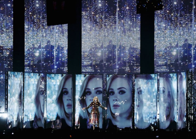 Adele performs at the BRIT Awards at the O2 arena in London. The British singer's album '25' has been named album of the year. – Reuters pic, February 25, 2016. 