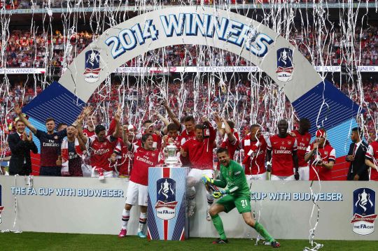Winning the FA Cup has still not stopped the criticisms against Arsenal by some quarters. - Reuters pic, October 12, 2014.
