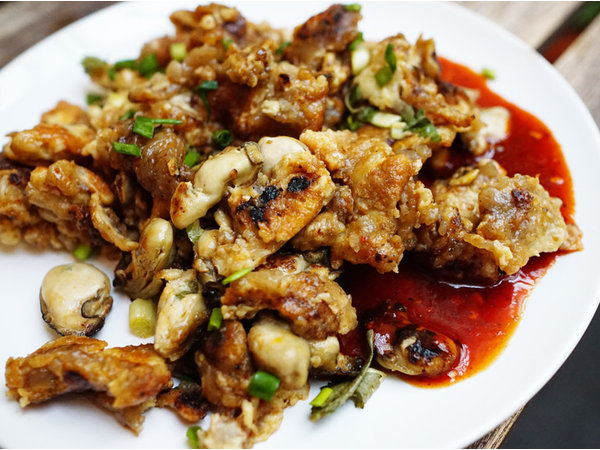 Oyster omelette, chew on this!
