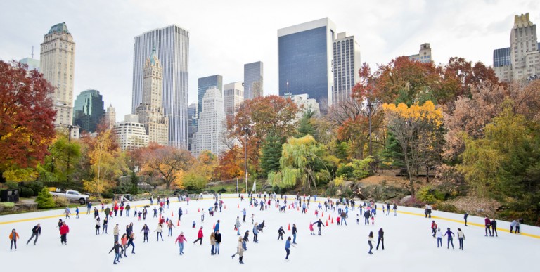 Ice skating in New York, where visitors can find a double room at a 3-star hotel for about US$86 in February. – AFP/Relaxnews pic, January 25, 2016.
