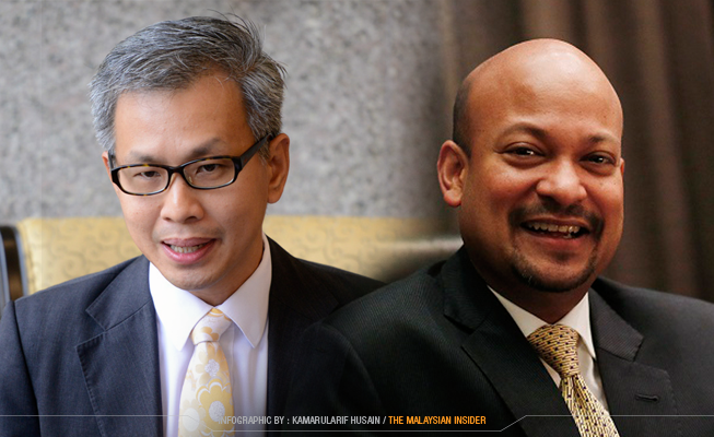 1MDB president Arul Kanda Kandasamy (right) says he is willing to debate Tony Pua on live TV but only if the Petaling Jaya Utara lawmaker resigns from the Public Accounts Committee. – The Malaysian Insider graphic, October 29, 2015.  