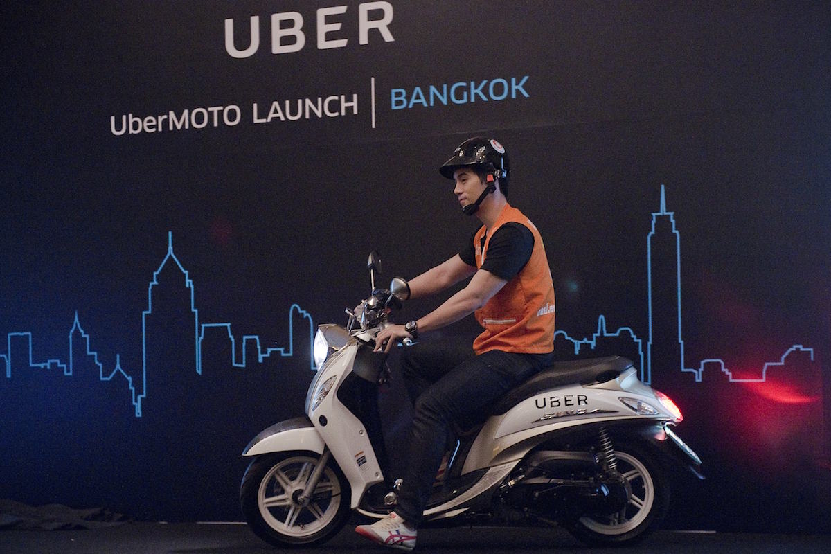 Uber membuat perampokan roda dua pertama dengan sepeda motor Bangkok